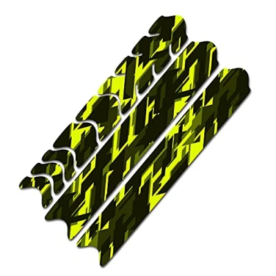 Abbildung von AlphaShield Fahrrad Rahmenschutz Kettenstreben Schutz Folie Aufkleber Rahmen Carbon MTB BMX Lackschutz R161 (13 Future Neon Gelb)
