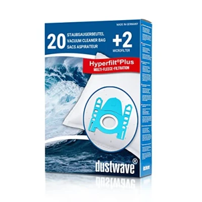 Abbildung von Megapack 20 Staubsaugerbeutel Staubtüten passend für SIEMENS VSQ5X1230 extreme silencePower und BOSCH BSG 61830/01 / dustwave®MICROVLIES Markenstaubbeutel Made in Germany + inkl. Microfilter