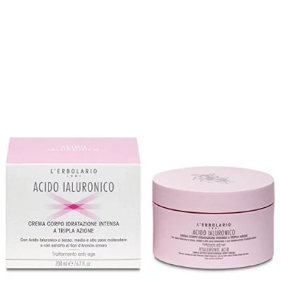 Abbildung von L&#039;Erbolario, Feuchtigkeitsspendende Körpercreme mit Hyaluronsäure, Anti Aging Wirkung, Intensivpflege, Größe: 200 ml