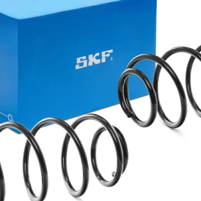 Abbildung von SKF VKDL 31037 Fahrwerksfeder Vorderachse Schraubenfeder mit konstantem Drahtdurchmesser weiß (4x), grün (2x) ohne Hülse VOLKSWAGEN: Polo V Hatchback