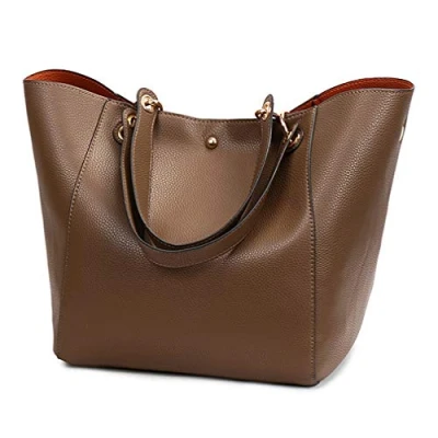 Abbildung von Pahajim Henkeltaschen Desigual Handtasche Damen Ledertasche Shopper Groß Tote Schultertaschen Kunstleder Wasserdichte Tasche Umhängetasche Geschenk Für Frauen(Kastanienbraun)