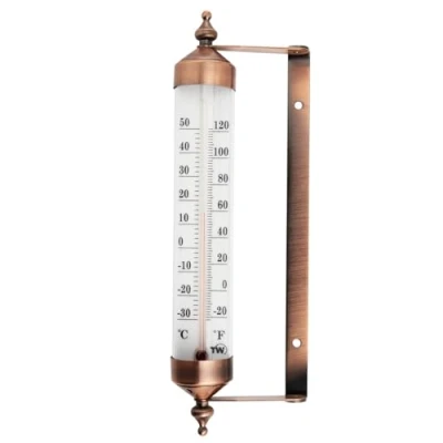 Abbildung von Außenthermometer mit Bronze Effekt Design, Stilvolles Gartenthermometer, Outdoor, geeignet für Außentemperaturanzeige, Wand, Gewächshaus, Garage, einfach aufzuhängen