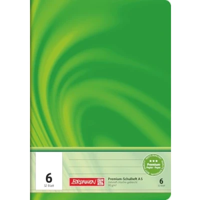 Abbildung von BRUNNEN Schulheft Premium Vivendi A5, Lineatur 6, 32 Blatt, grün