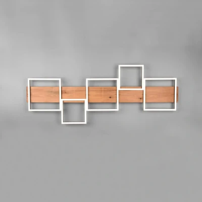 Abbildung von TRIO Leuchten LED Deckenleuchte »Harper«, 1 flammig, Leuchtmittel Board fest integriert, Deckenlampe aus Holz + Metall mit 3 Dimmstufen, warmweiß, 5700 Lm
