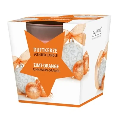 Abbildung von pajoma® Duftkerze, Zimt Orange im satinierten Glas 120g Wachsgewicht, Brenndauer: 25 Stunden, in edler Geschenkverpackung Premium Qualität