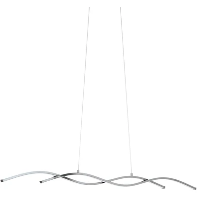 Abbildung von Eglo 96104 Hängeleuchte Lasana 2 in chrom und weiß 2X14W L:120 H:120cm