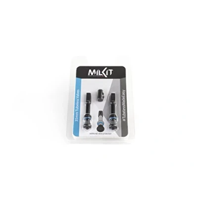 Abbildung von milKit Bike Tubeless Presta Valve Stem Black Tire Cores and Core Removal Tool Are Included Pack of 2 (35mm)