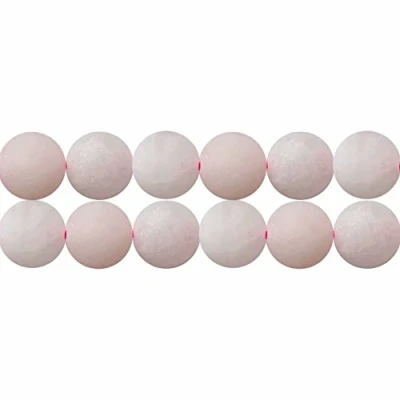 Abbildung von SKYBEADS Perlen Rosenquarz Mattiert Runde 6mm Naturstein zum Auffädeln 38cm Strang Approx 60 Stück