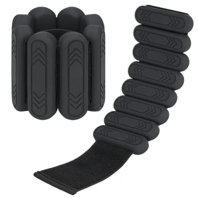Abbildung von Smlper 2 Pcs Verstellbare Handgelenkgewichte Knöchelgewichte Set(2*0,25 kg &amp; 2*0,5 kg)Tragbare Gewichtsmanschetten für Damen und Herren,knöchelgewichte Set Pilates,Tanz,Yoga,Gehen,Jogge,Aerobic