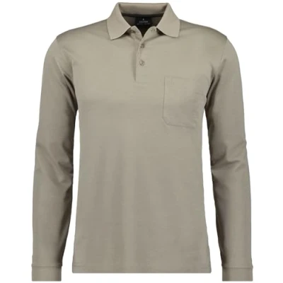 Abbildung von Ragman Herren Softknit Polo Langarm M Beige