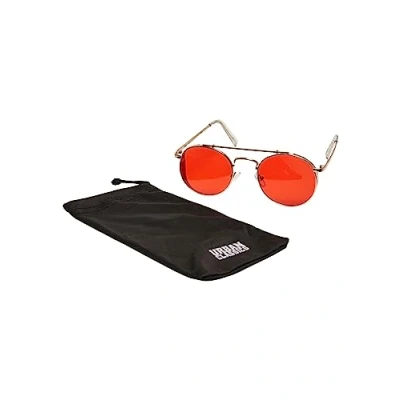 Abbildung von Urban Classics Sunglasses Chios Unisex Sonnenbrille goldcoloured/red, Herren, Größe: One Size, Gold coloured/red