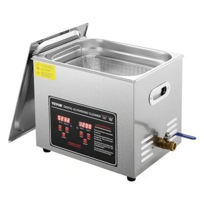 Abbildung von VEVOR Ultraschallreiniger Ultraschall Edelstahl Reinigungsgerät 351 W, 10 L Ultraschallreinigungsgerät mit Digitaler Anzeige 0 30 Min, Reinigung für Schmuck, Brillen, Uhren usw.