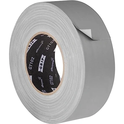 Abbildung von GRIP Eventbasics Gewebeband matt GT 102, 50 mm x m, Gaffa Tape ablösbar bis zu 3 Wochen, reflexionsfrei, schonendes Klebstoffsystem silber/grau