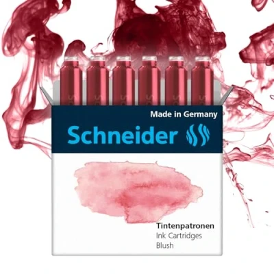 Abbildung von Schneider Pastell Tintenpatrone (Standard Patronen für Füller) Blush, 6 Stück