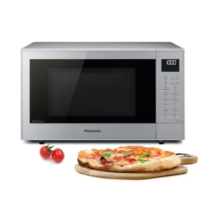 Abbildung von Panasonic NN CT57JMGPG Mikrowelle (1000 Watt, mit Grill und Heißluft, Inverter Mikrowelle, 27 Liter, geringe Bautiefe) Silber