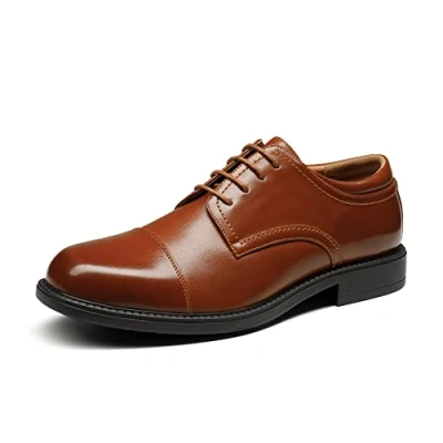 Abbildung von Bruno Marc Herren Anzugschuhe Lederschuhe Business Schuhe Oxfords Derby Schnürhalbschuhe,Size 46,Braun E,DOWNING 01 E