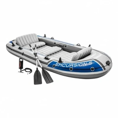 Abbildung von Intex Excursion 5 Set Schlauchboot 366 x 168 43 cm 4 teilig Mehrfarbig
