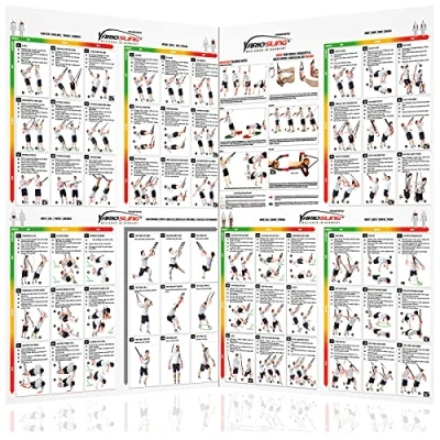 Abbildung von Sling Trainer Übungs Poster 2X DIN A1 Vor und Rückseite Workout Schlingentrainer Buch Faltposter Schlingentraining