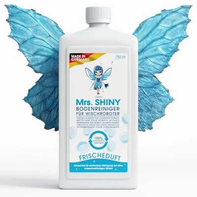 Abbildung von Mrs. SHINY Wischroboter Reinigungsmittel mit Frischeduft streifenfreie Sauberkeit &amp; schnelles Trocknen Bodenreiniger Kompatibel allen Saugwischern 750ml