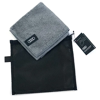 Abbildung von Audi 4K4096325 Reinigungstuch Reinigung Mikrofaser Pflege Tuch, mit Ringe Logo