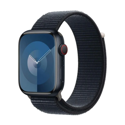 Abbildung von Apple Watch Armband Original Stoff Dunkelblau Geeignet für Series 1 9 / SE