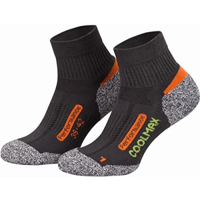 Abbildung von Piarini 2 Paar Coolmax Wandersocken Trekkingsocken Jagdsocken kurz anthrazit 39 42