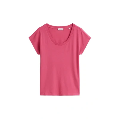 Abbildung von Marc O&#039;Polo Overcut Sleeves DEEP Round NECK Tshirt basic, Damen, Größe: XXS, Blushed pink