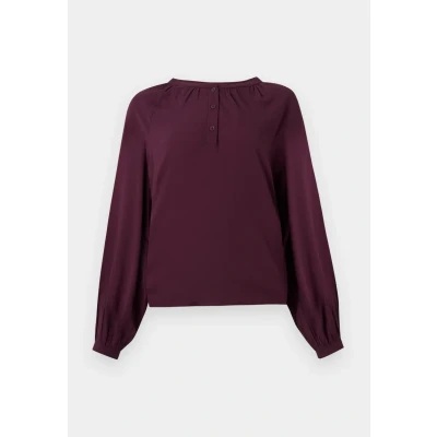 Abbildung von Vero Moda Vmbella Placket Bluse, Damen, Größe: XL, Winetasting