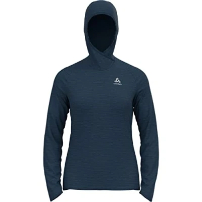 Abbildung von Odlo Damen Laufhoody RUN EASY WARM, blue wing teal melange, XS