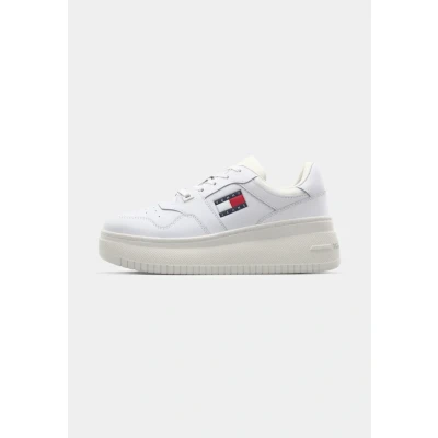 Abbildung von Tommy Jeans Retro Basket Flatform Sneaker low, Damen, Größe: 35, White Schuhe