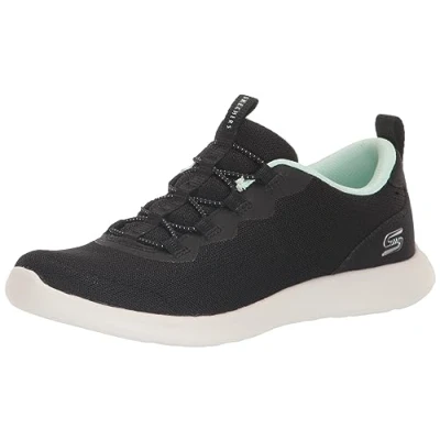 Abbildung von Skechers Damen Vapor Foam Dampfschaum Lite, Black Mesh/White Trim, 36 EU