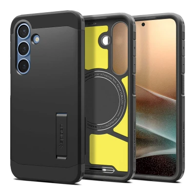 Abbildung von Samsung Galaxy S25 Plus Hülle MagSafe Kunststoff Spigen Hard Case/Backcover Handyhülle Schwarz
