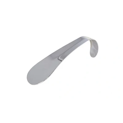 Abbildung von Kaps Hochwertiger Schuhlöffel aus Edelstahl für Männer und Frauen Schuhanzieher Metall, verchromt mit Haken Griff in 2 Längen (15 cm 5.90 inch)