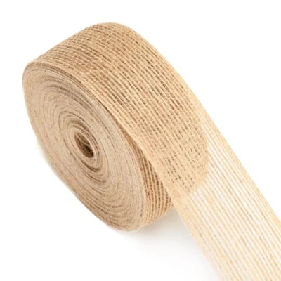Abbildung von G2PLUS 10M Juteband Burlap Band Vintage 3.8CM Sackleinen Dekoband Deko für DIY Handwerk Weihnachten Hochzeit Party