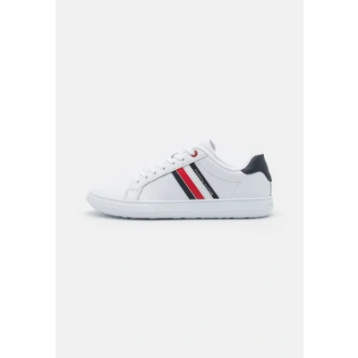 Abbildung von Tommy Hilfiger Herren Cupsole Sneaker Essential Leather aus Leder, Weiß (White), 41