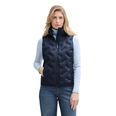 Abbildung von TOM TAILOR Damen 1044394 Weste, 10668 Sky Captain Blue, 3XL EU