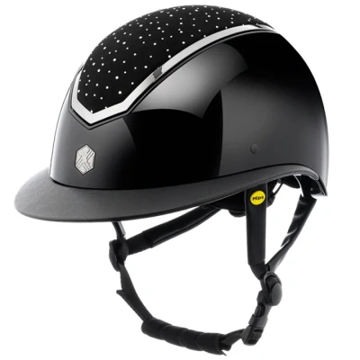 Abbildung von Charles Owen Reithelm MIPS Kylo Gloss Wide Peak Crystal Schwarz/Chrome