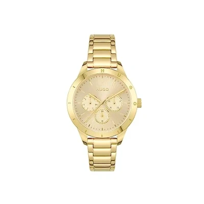 Abbildung von HUGO Friend Uhr goldcoloured, Damen, Größe: One Size, Gold coloured