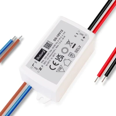 Abbildung von illuburg LED Trafo 12V 18W Flackerfrei für Strip G4 GU5,3 Netzteil Treiber Transformator Driver Power Supply