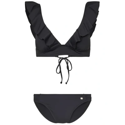 Abbildung von Lascana Jette Triangel Volant SET Bikini, Damen, Größe: 38xC/D, Black