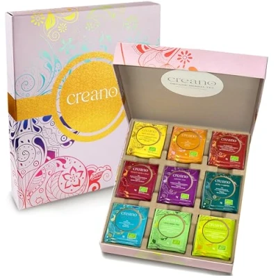 Abbildung von Creano Bio Kräutertee Geschenkset „ORGANIC HERBAL TEA“ 45 Teebeutel in 9 unterschiedlichen Sorten 90g NEUHEIT 2022*