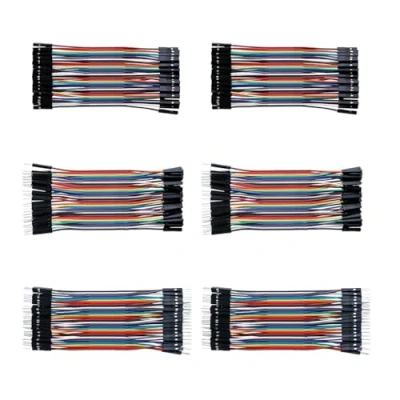 Abbildung von Jumper Wire 40x 10cm、40x 20cm ，Male to Male, Female Female,Male Wires Insgesamt 240 Artikel Breadboard, Kabel Steckbrücken 28AWG Drahtbrücken für M2M/F2M/F2F Arduino (10 * 6)
