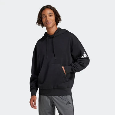 Abbildung von adidas Sportswear Essentials LOSE FIT Three BAR Kapuzenpullover, Herren, Größe: XS, Black/white