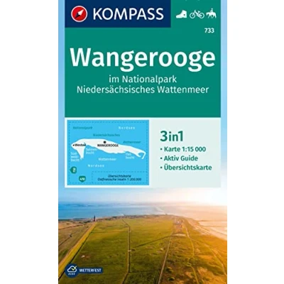 Abbildung von KOMPASS Wanderkarte 733 Wangerooge im Nationalpark Niedersächsisches Wattenmeer 1:15.000: 3in1 Wanderkarte, mit Aktiv Guide und Übersichtskarte. Fahrradfahren. Reiten.