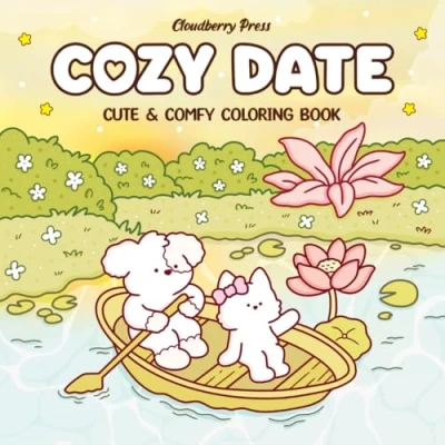 Abbildung von Cozy Date: Coloring Book for Adults and Teens Featuring Adorable Animal Couples in Hygge Moments Relaxation