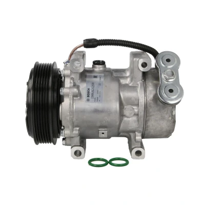 Abbildung von BOSCH 1 986 AD1 208 Kompressor 12V PAG 46 R134a mit Montageanleitung, Dichtring