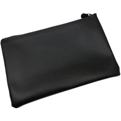 Abbildung von myledershop XXL Banktasche/Bankmappe/Geldmappe/Geldtasche/Geldbörse/Bank Etui in Schwarz