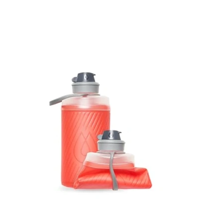 Abbildung von Hydrapak Flux zusammenklappbare Trinkflasche für Rucksacktouristen (750ml) BPA frei, ultraleicht, auslaufsicherer Drehverschluss Redwood Red