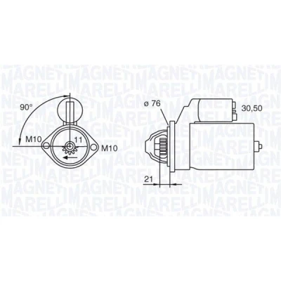 Abbildung von MAGNETI MARELLI 063721473010 Anlasser 12 2 11 BMW: X3, 5 Touring, 3 Touring