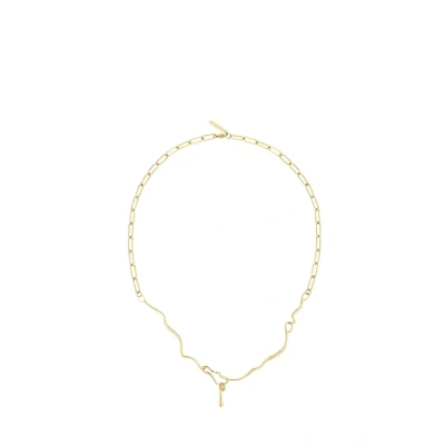 Abbildung von Liebeskind Berlin Halskette LJ 1671 N 45 aus Edelstahl in IP Gold